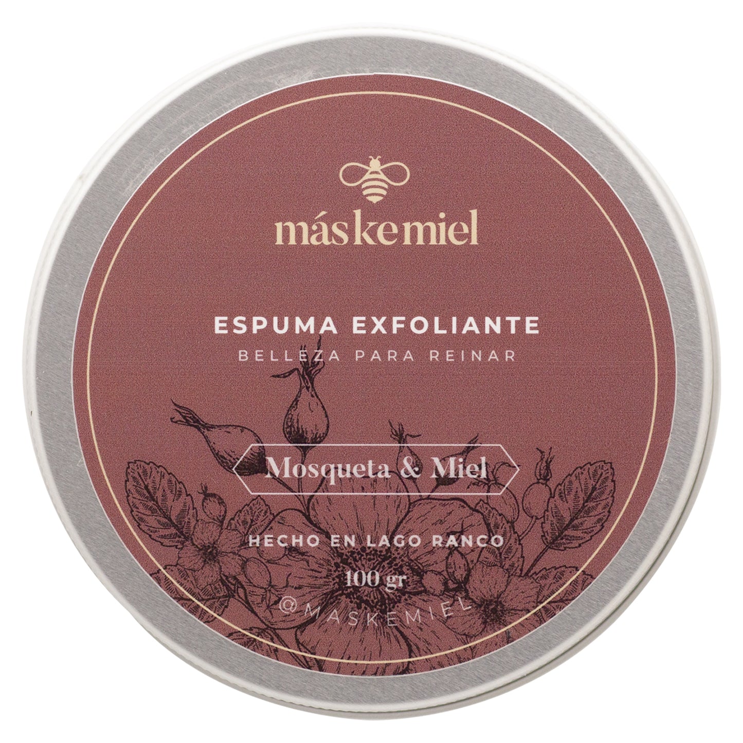 Espuma Exfoliante con Mosqueta y Miel. Renovacion real