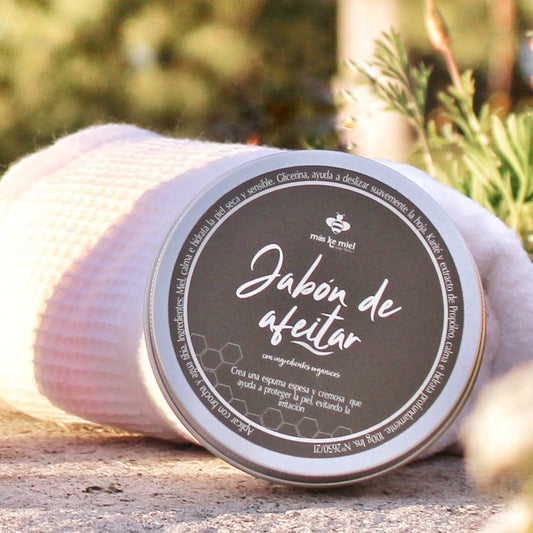Jabón de afeitar: Protección y suavidad en cada afeitado. Miel, Propóleo y karité