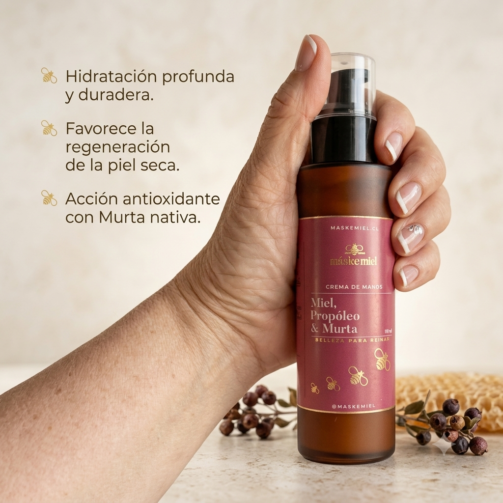 Crema de manos miel, própoleo y murta