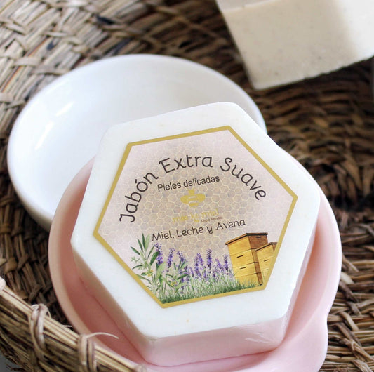 Jabón Extra Sueve Miel, Leche y Avena